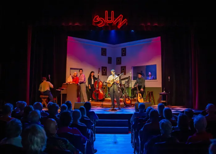 people performing on stage