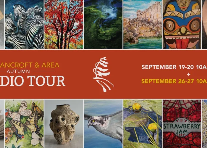 Event name and details with 18 examples of artwork
